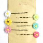 Sunflower hair pins set
