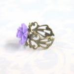 Purple flower adjustable an..