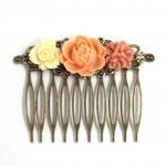 Flower Hair Comb Coral Deli..