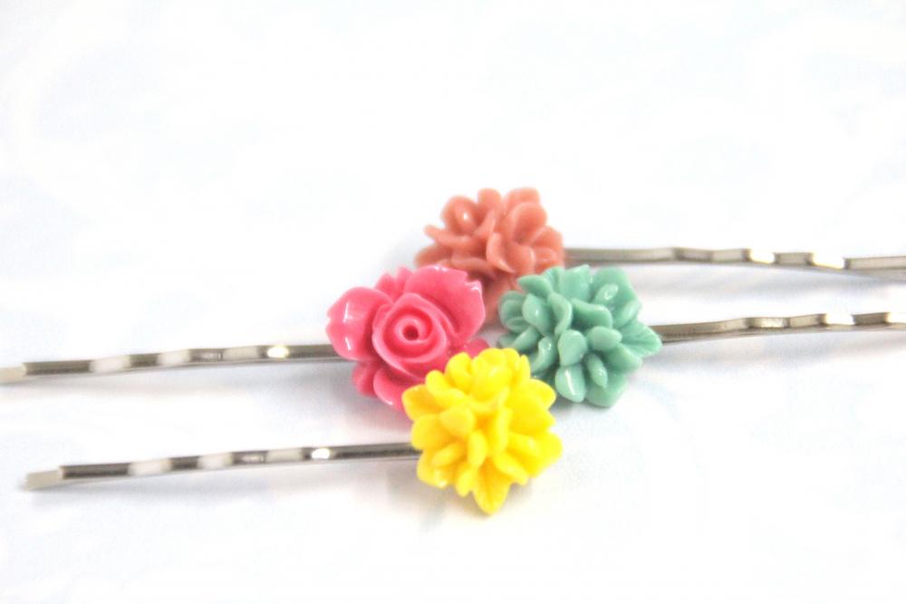 Flower Bobby Pins: Fruit Rush