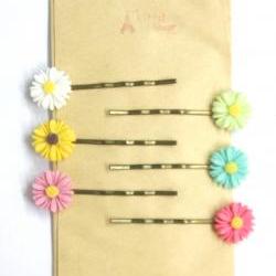 Sunflower hair pins set